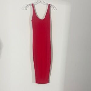 Naked Wardrobe Vibrant Red Midi Dress